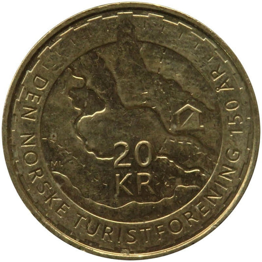 20 koron Norwegia 2018 - 150 lat towarzystwa turystyki
