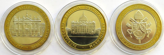 3 x medale Jan Paweł II, Benedykt XVI, Jan XXIII