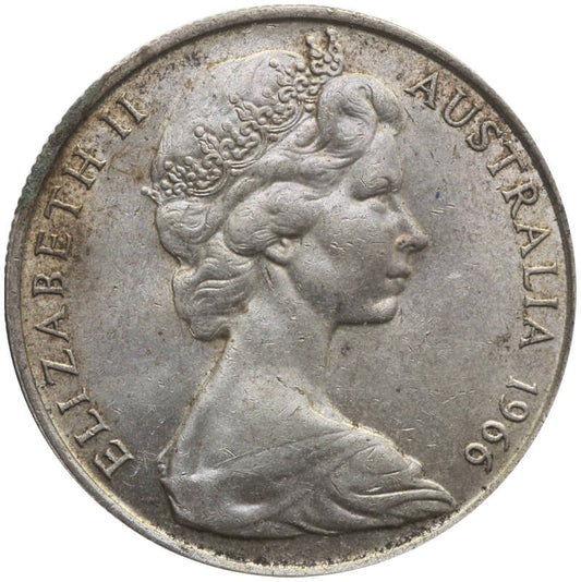 50 CENTÓW 1966 AUSTRALIA Królowa Elżbieta II, stan 2