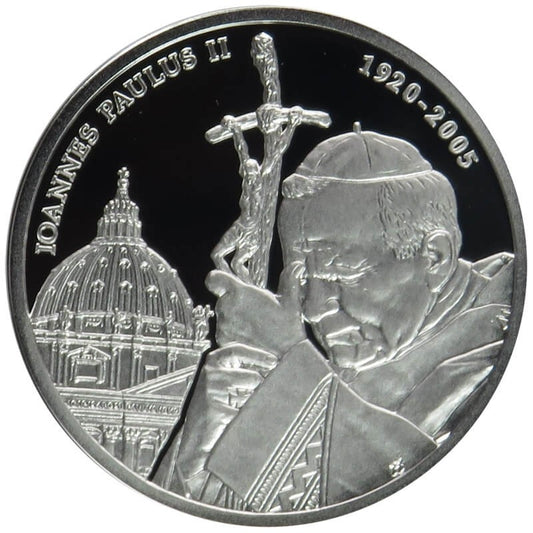 Niue, 1 dolar10 rocznica śmierci Jana Pawła II, Srebro 999, 15g