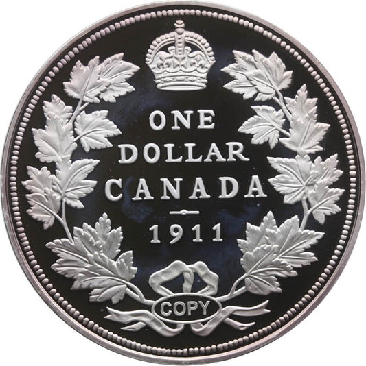 Replika / Kopia. Kanada. 1 Dolar 1911 Dei Gratia, srebro Ag999, 20g