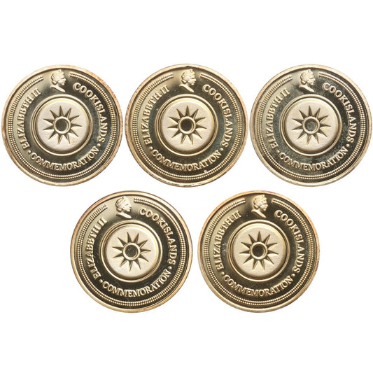 Wyspy Cooka, zestaw 5 medali, zwierzęta