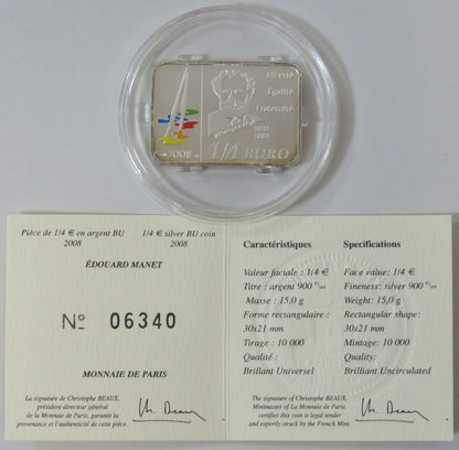 1/4 euro, Francja - Edouard Manet, 2008