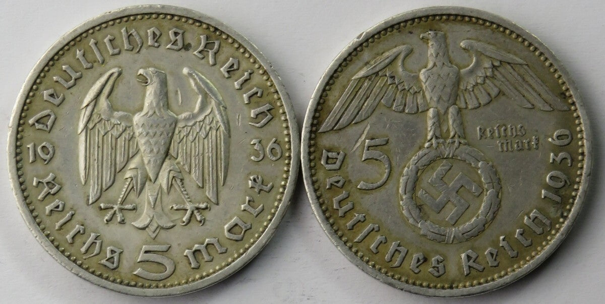 2 x 5 marek Hindenburg 1936, A + E
