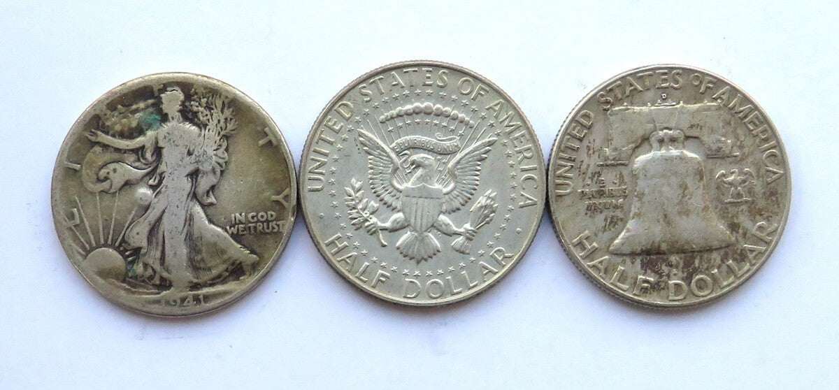 3 x 1/2 dolara 1963, 1967, 1941