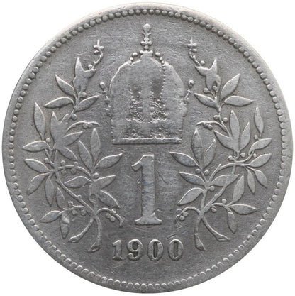 Austria 1 korona, 1900, srebro