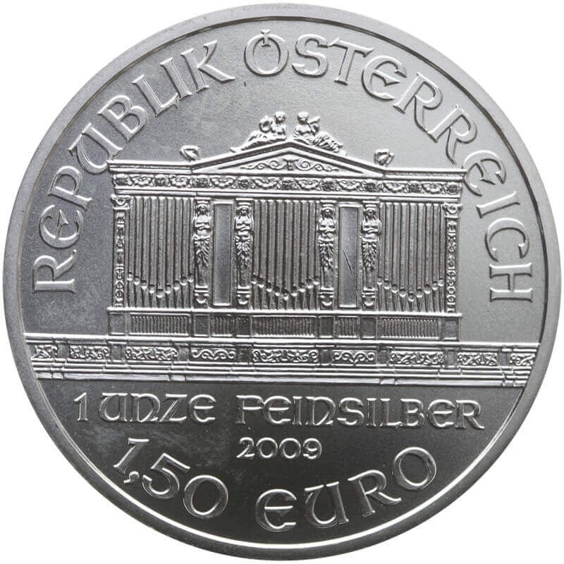 Austria 1,5 Euro 2008 Filharmonicy wiedeńscy, srebro, 1oz, stan 1