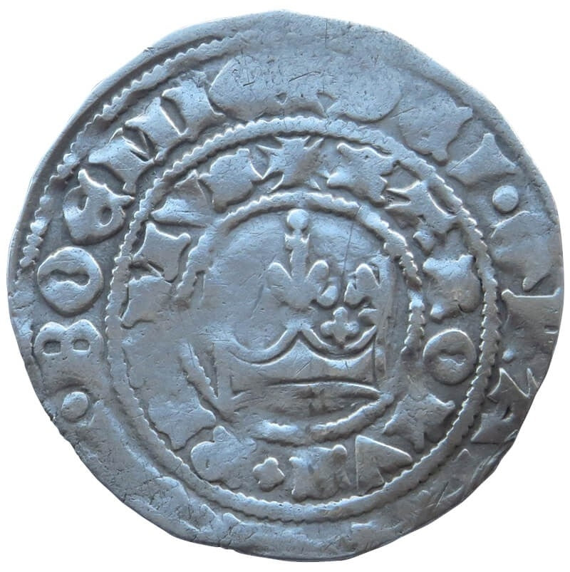 Czechy, grosz praski Karol IV, 1346–1378 , stan 3