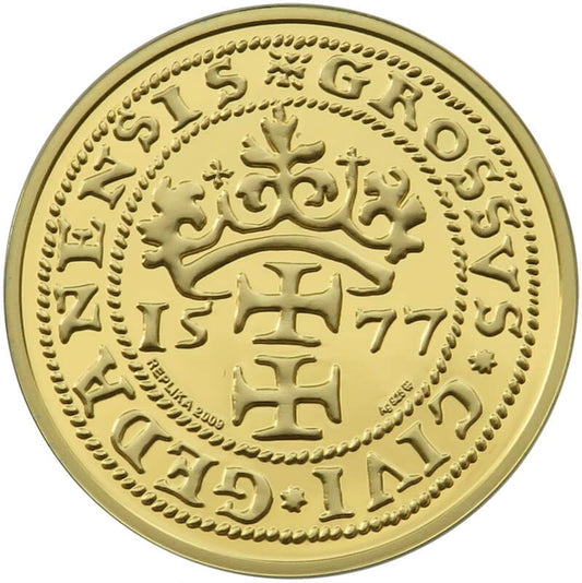Replika Gdańsk, grosz oblężniczy 1577, Srebro 925, platerowany, 2009 r.
