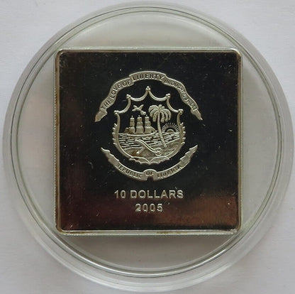 Liberia, 10 dolarów 2005, Jan Paweł II