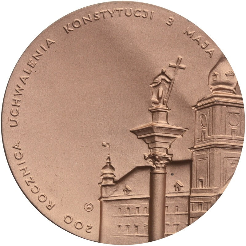Medal 1991 Papież Jan Paweł II Konstytucja brąz