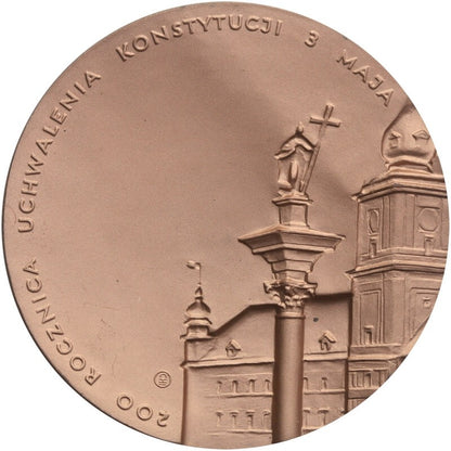 Medal 1991 Papież Jan Paweł II Konstytucja brąz