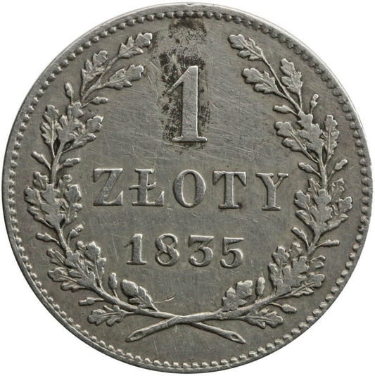 Wolne Miasto Kraków 1 złoty, 1835
