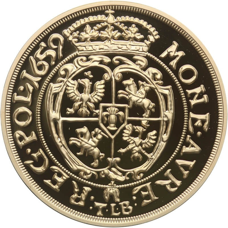 Replika  Dukat Koronny Jana Kazimierza, platerowana