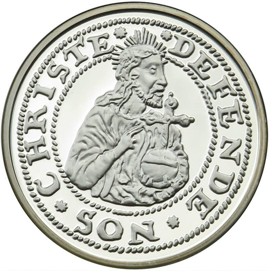 Replika Gdańsk, grosz oblężniczy 1577, Srebro 925, 2009 r.