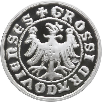 Replika  Grosz  Krakowski Kazimierza Wielkiego, platerowana