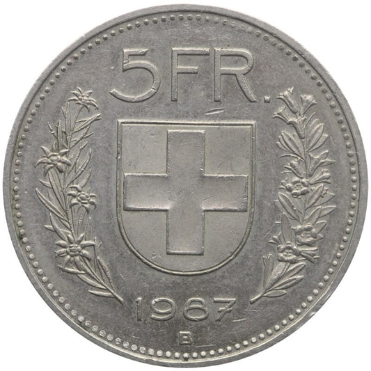 Szwajcaria 5 franków, 1967, stan 3+