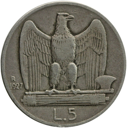 Włochy, 5 lirów 1927, srebro